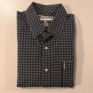 Cinch Men's Modern Fit Diamond Pattern Shirt - Blue